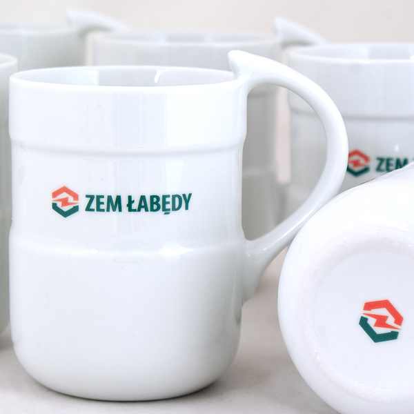 ZEM Łabędy - kubek z nadrukiem kalką ceramiczną